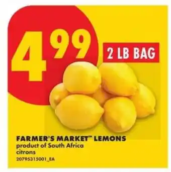 No Frills FARMER'S MARKET LEMONS offer