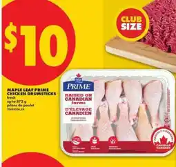 No Frills Maple Leaf Prime chicken drumsticks offer