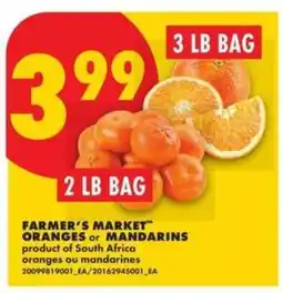 No Frills FARMER’S MARKET ORANGES or MANDARINS offer
