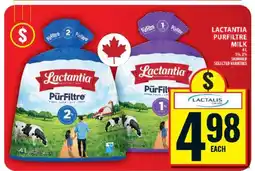 Food Basics LACTANTIA PURFILTRE MILK offer