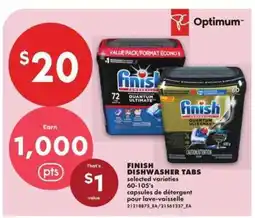 No Frills FINISH DISHWASHER TABS offer