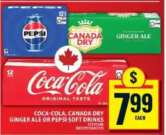 Food Basics Coca-Cola, Canada Dry Ginger Ale or Pepsi Soft Drinks offer