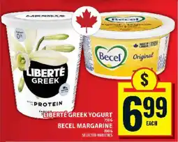 Food Basics LIBERTÉ Greek Yogurt / Becel Margarine offer