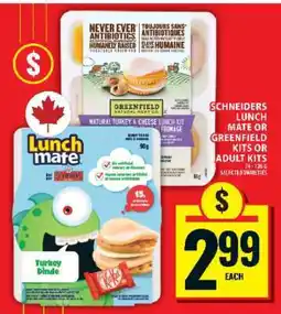 Food Basics Schneiders Lunch Mate or Greenfield Kits offer