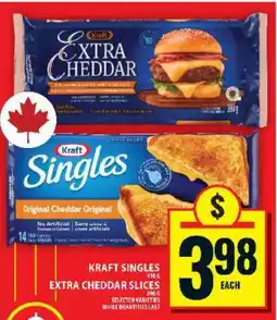 Food Basics Kraft Singles Extra Cheddar Slices offer
