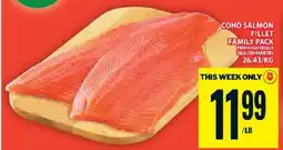 Food Basics COHO SALMON FILLET FAMILY PACK offer