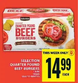 Food Basics SELECTION QUARTER POUND BEEF BURGERS offer