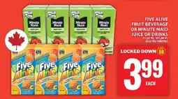 Food Basics Five Alive Fruit Beverage or Minute Maid Juice or Drinks offer