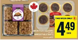 Food Basics Selection Squares / Irresistible Tarts offer