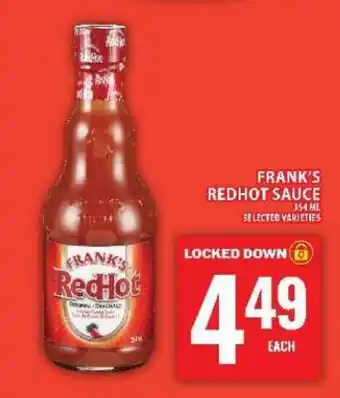 Food Basics Frank's RedHot Sauce offer