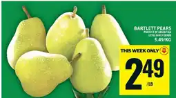 Food Basics BARTLETT PEARS offer