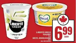 Food Basics Liberté Greek Yogurt or Becel Margarine offer