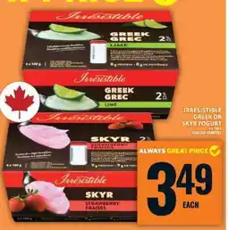 Food Basics Irresistible Greek or Skyr Yogurt offer