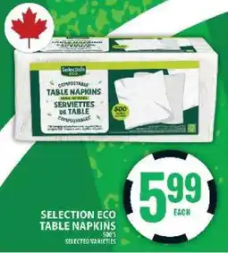 Food Basics SELECTION ECO TABLE NAPKINS offer