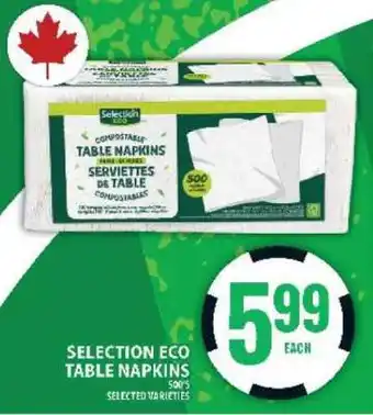 Food Basics SELECTION ECO TABLE NAPKINS offer