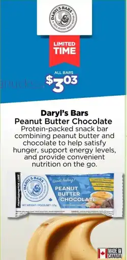 Metro Daryl's Bars Peanut Butter Chocolate offer