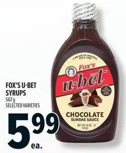 Metro Fox's u-bet syrups offer