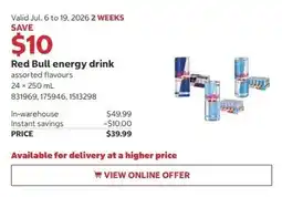 Costco Red Bull energy drink offer