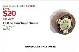 Costco El Atrio manchego cheese offer