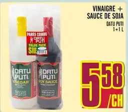 Marché Lian Tai VINAIGRE + SAUCE DE SOJA DATU PUTI offer
