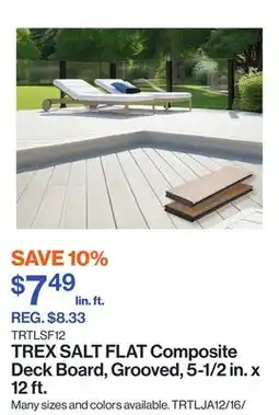 Patrick Morin SALT FLAT Composite Deck Board, Grooved, 5-1/2 in. x 12 ft offer