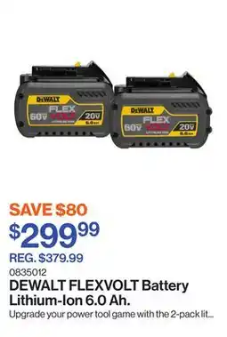 Patrick Morin FLEXVOLT Battery Lithium-Ion 6.0 Ah offer