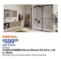 Patrick Morin SOMMEN Alcove Shower Kit, 60 in. x 32 in., Black offer