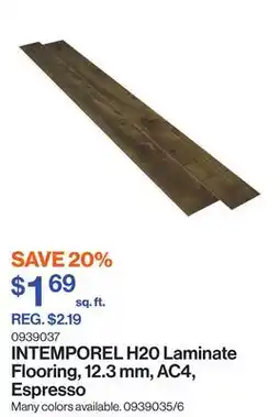 Patrick Morin INTEMPOREL H20 Laminate Flooring, 12.3 mm, AC4, Espresso offer