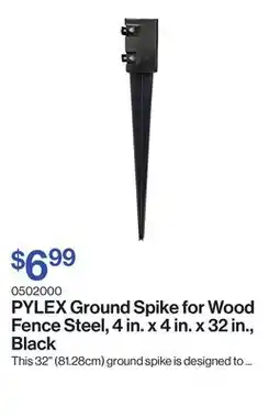 Patrick Morin Ground Spike for Wood Fence Steel, 4 in. x 4 in. x 32 in., Black offer