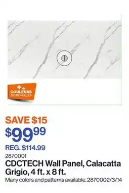 Patrick Morin Wall Panel, Calacatta Grigio, 4 ft. x 8 ft offer