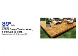 Patrick Morin Brown Treated Wood, 1-1/4 in. x 6 in. x 8 ft offer