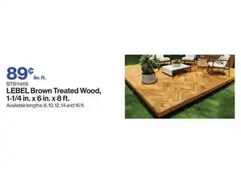 Patrick Morin Brown Treated Wood, 1-1/4 in. x 6 in. x 8 ft offer