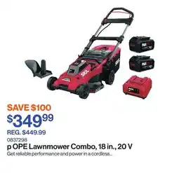 Patrick Morin OPE Lawnmower Combo, 18 in., 20 V offer