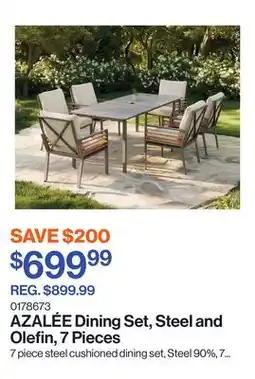 Patrick Morin AZALÉE Dining Set, Steel and Olefin, 7 Pieces offer