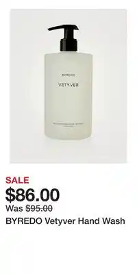 Holt Renfrew BYREDO Vetyver Hand Wash offer