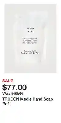 Holt Renfrew TRUDON Medie Hand Soap Refill offer