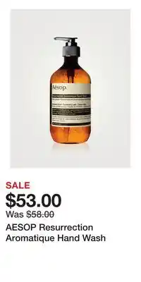 Holt Renfrew AESOP Resurrection Aromatique Hand Wash offer