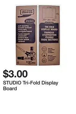 Dollarama STUDIO Tri-Fold Display Board offer