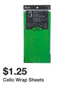 Dollarama Cello Wrap Sheets offer