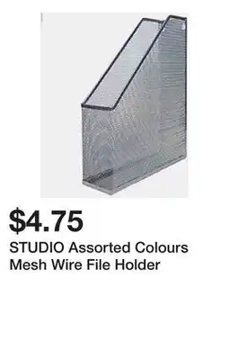 Dollarama STUDIO Assorted Colours Mesh Wire File Holder offer