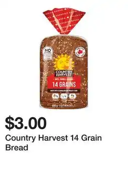 Dollarama Country Harvest 14 Grain Bread offer