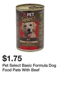 Dollarama Pet Select Basic Formula Dog Food Pate With Beef offer