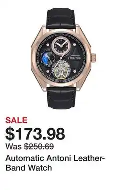 TSC Stores Automatic Antoni Leather-Band Watch offer