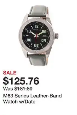 TSC Stores M63 Series Leather-Band Watch w/Date offer
