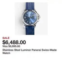 TSC Stores Stainless Steel Luminor Panerai Swiss-Made Watch offer