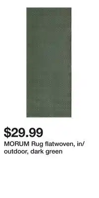 IKEA MORUM Rug flatwoven, in/outdoor, dark green offer