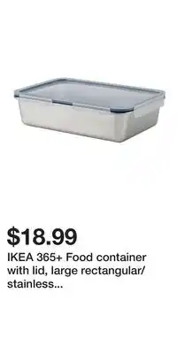 IKEA IKEA 365+ Food container with lid, large rectangular/stainless steel plastic offer