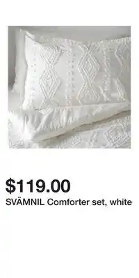 IKEA SVÄMNIL Comforter set, white offer