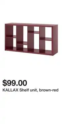 IKEA KALLAX Shelf unit, brown-red offer