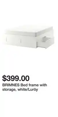 IKEA BRIMNES Bed frame with storage, white/Luröy offer